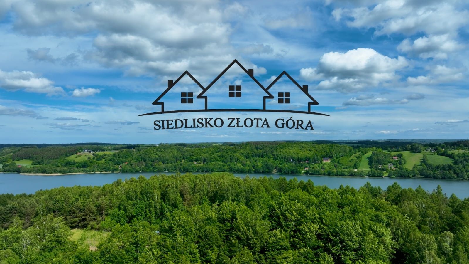 Widok na jezioro i wzgórza Kaszub
